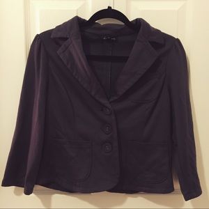 Forever 21 Dark Purple Cropped Blazer